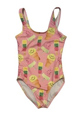 Lola + the boys pink ice pop bathing suit girls size 8 in EUC summer vibes